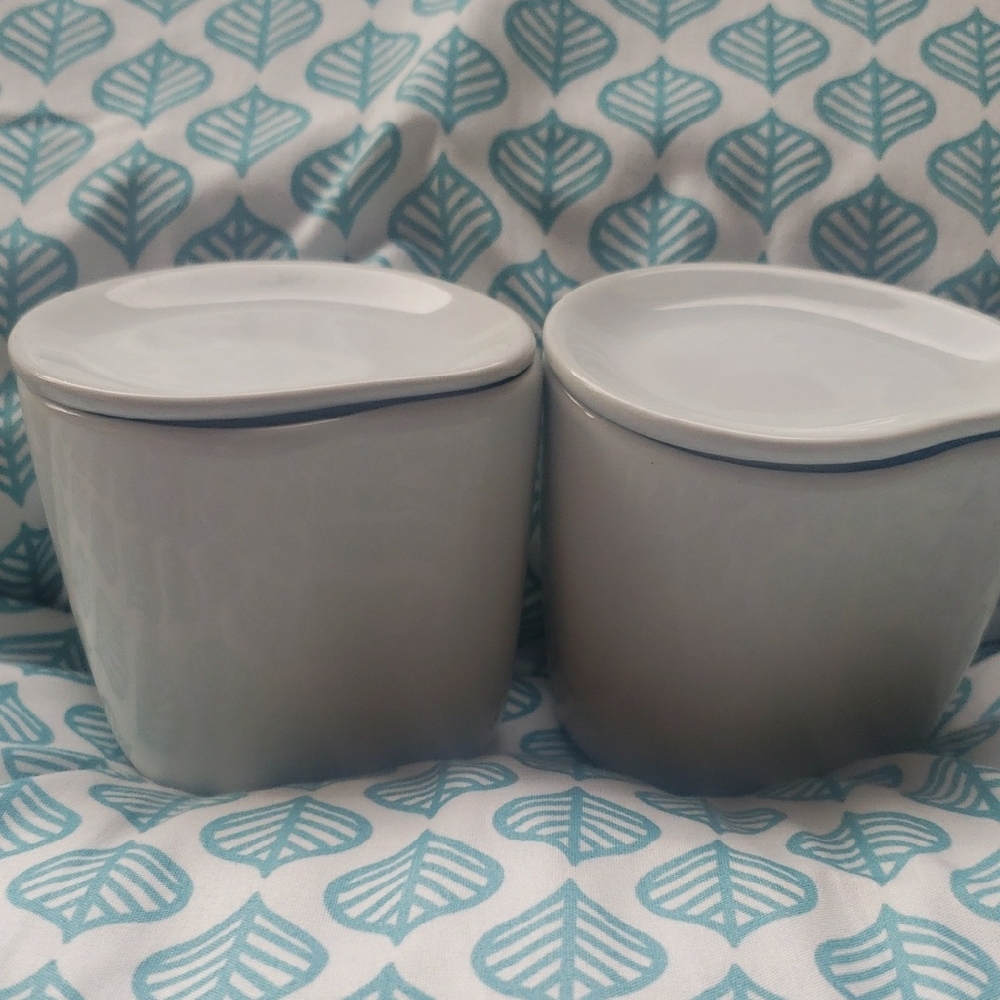 Starbucks Gray Ceramic Coffee Canisters